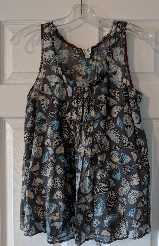 Anthropologie butterfly tank top
